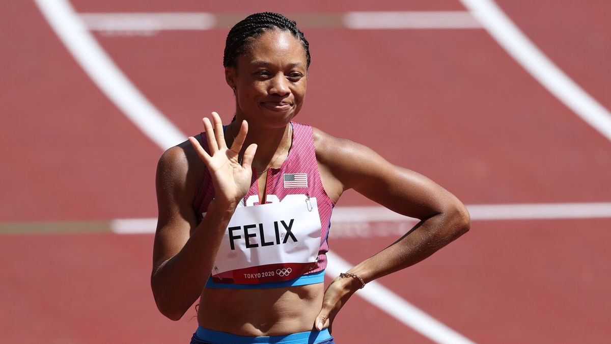 Allyson Felix at the 2020 Tokyo Olympics