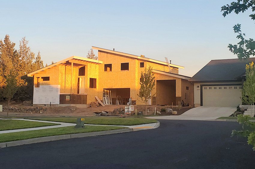 New home under construction in northeast Bend