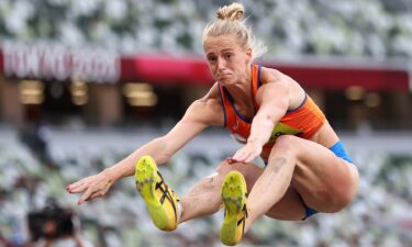 Thiam wins heptathlon long jump to close gap to Vetter