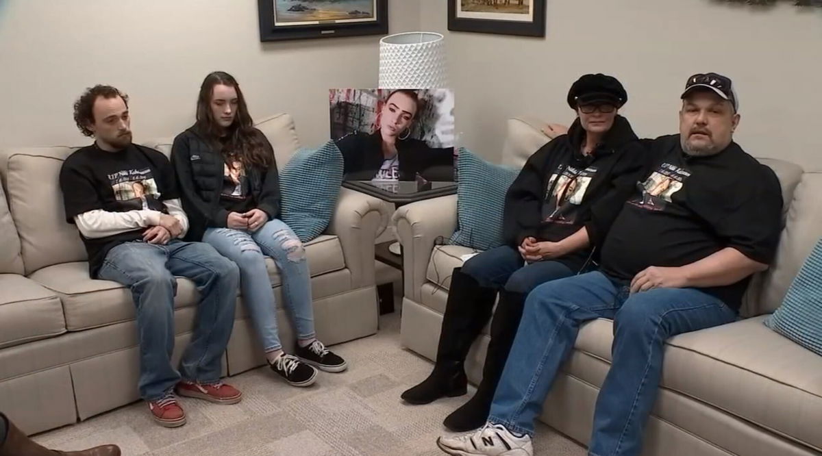 <i>KPTV</i><br/>The family of murdered teenager Nikki Kuhnhausen spoke during a vigil in December of 2019.