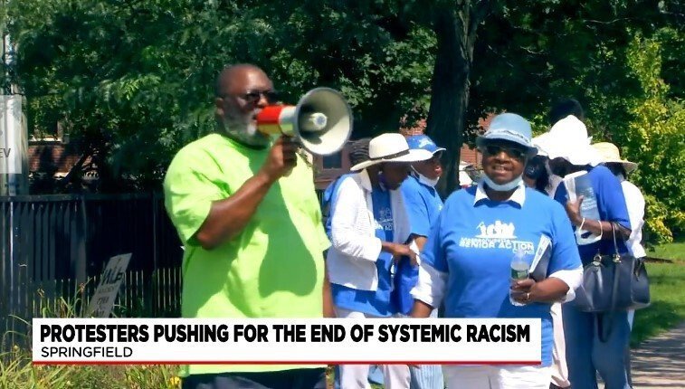 <i>WGGB/ WSHM</i><br/>Springfield community and faith leaders gathered Saturday to call for the dismissal of Police Commissioner Cheryl Clapprood and to address what they call systemic racism in the city.