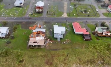 The United States Coast Guard overflight shows widespread Hurricane Ida destruction in Grand Isle