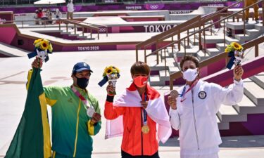 Skateboarding medalists Kelvin Hoefler