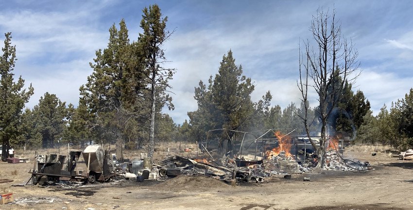 Fire destroyed grouping of 3 camp trailers on Thursday