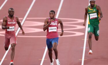 Erriyon Knighton finishes first in the Men's 200m Semi-Final