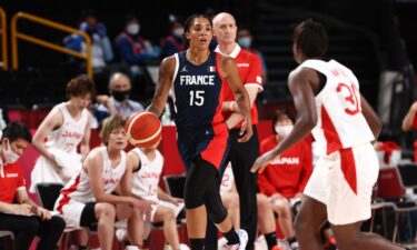 Gabby Williamsof the France Women's National Team dribbles the ball during the game against the Japan Women's National Team