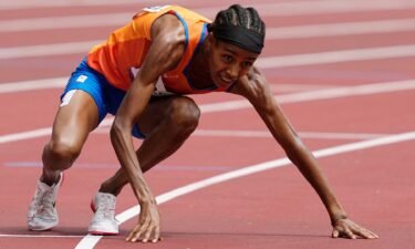 Sifan Hassan of the Netherlands stumbled and fell Monday in her heat at 1500 meters