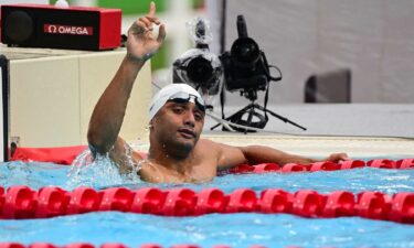 Amro Elgeziry in the pool