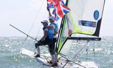 British sailors celebrate