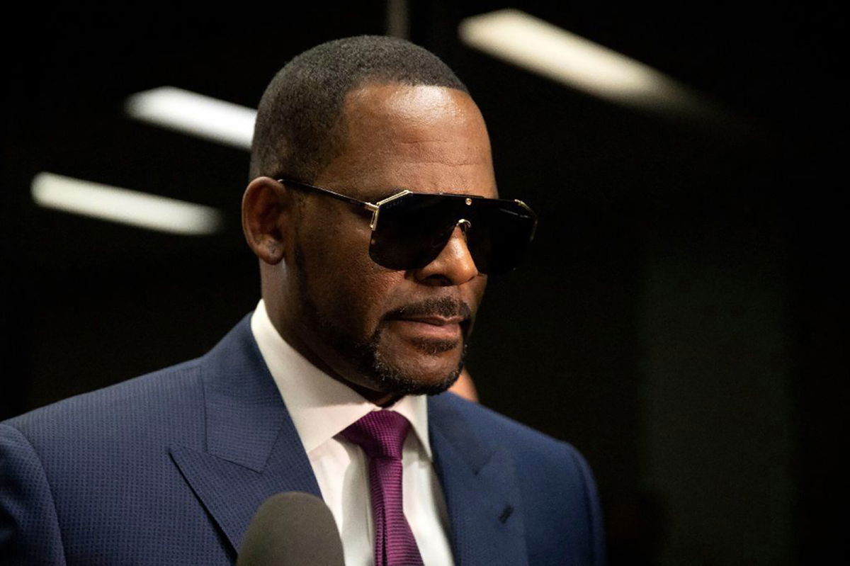 <i>Erin Hooley/Chicago Tribune/TNS/Sipa USA/FILE</i><br/>The first male to speak publicly of alleged sexual abuse by R. Kelly testifies at trial on Monday. Kelly here arrives at the Daley Center to attend a child support hearing on March 13