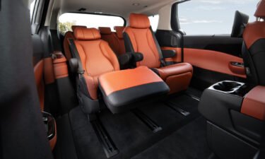 The Kia Carnival is available with reclining lounge seats in the back.
