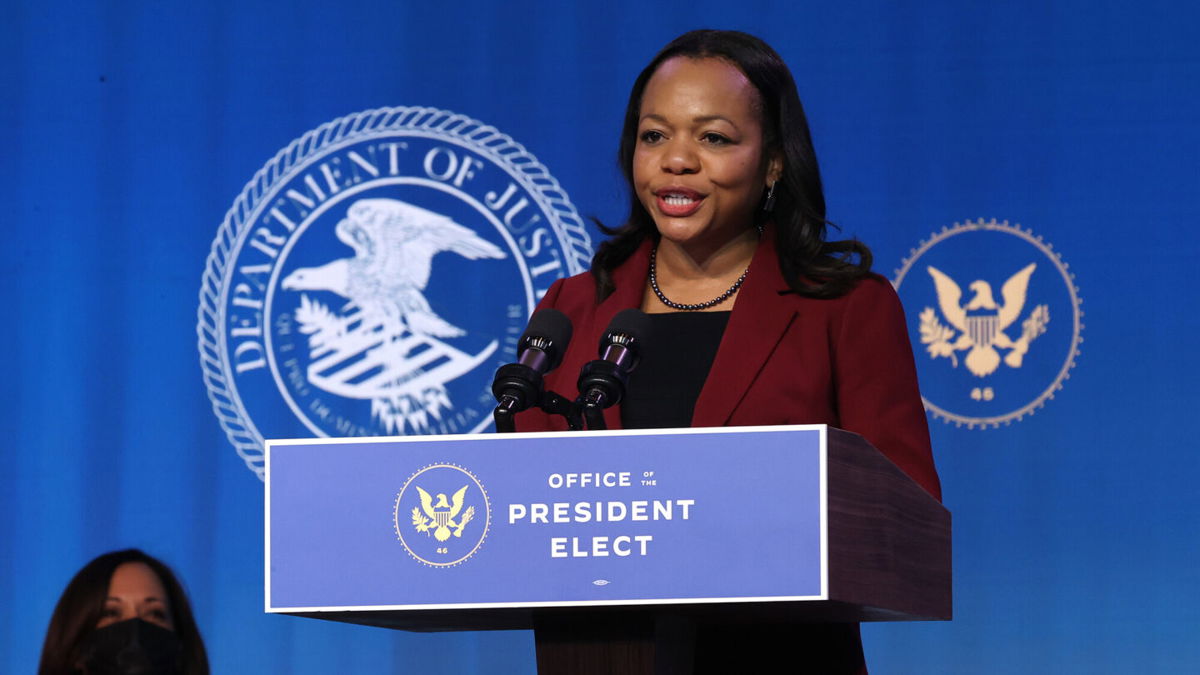 <i>Chip Somodevilla/Getty Images</i><br/>US Assistant Attorney General for Civil Rights Kristen Clarke is one of three attorneys with deep voting rights experience that Biden appointed to top DOJ roles.