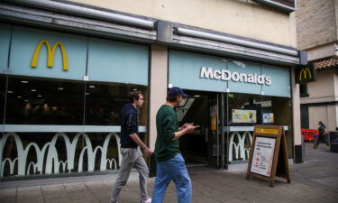 McDonald's has run out of milkshakes in the United Kingdom (UK). This file image from August 16 shows a branch of McDonald's in Bristol