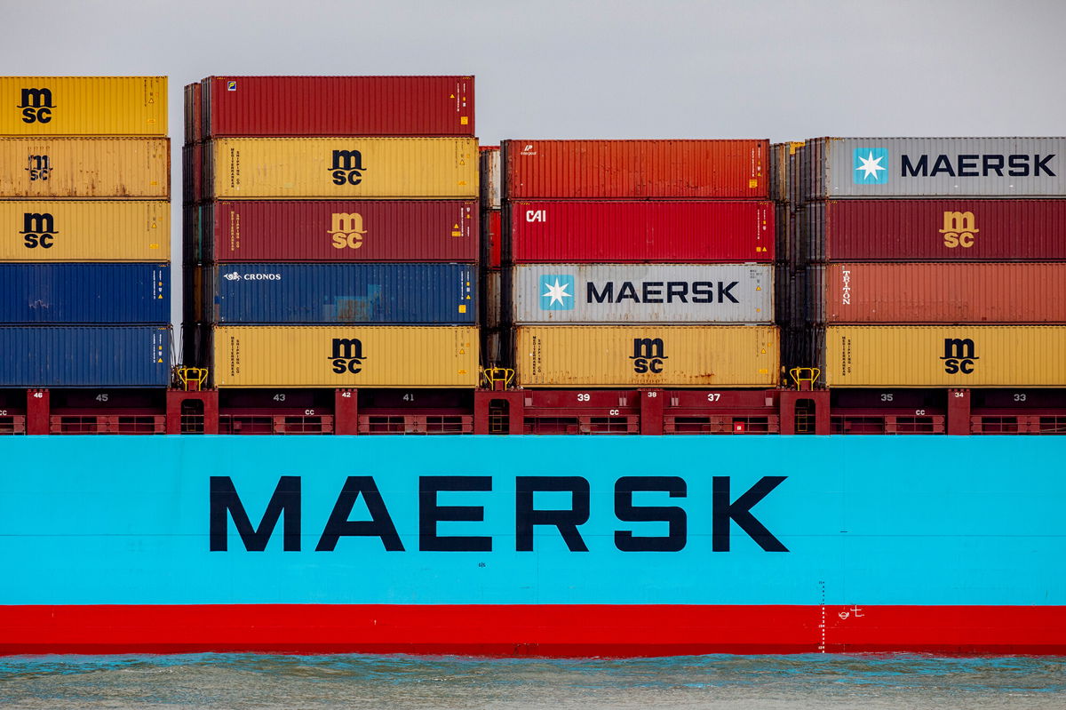<i>Niels Wenstedt/BSR Agency/Getty Images</i><br/>Shipping giant Maersk just ordered 8 carbon neutral ships. Sea containers here lie on a cargo ship in Rotterdam Harbour on April 4