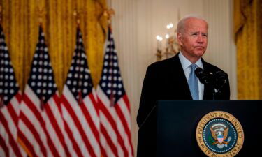 President Joe Biden delivers remarks on the situation in Afghanistan in the East Room of the White House