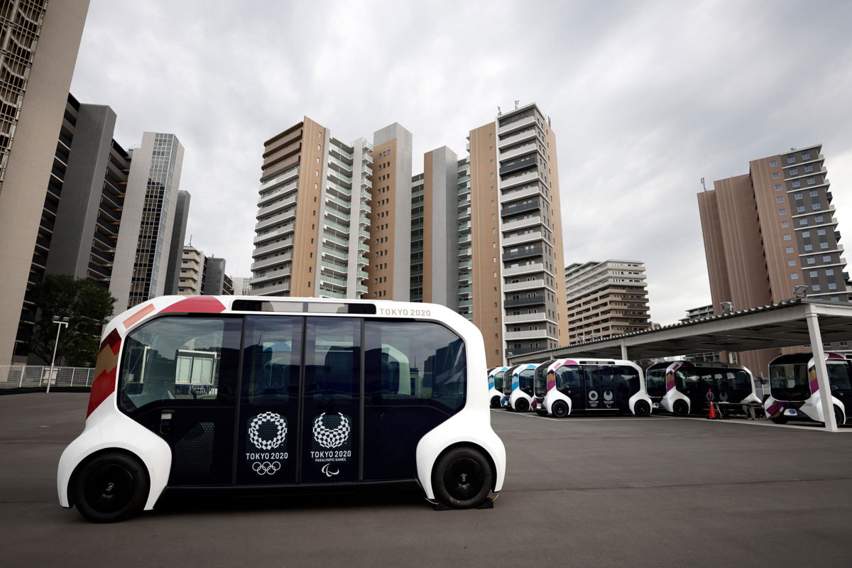 <i>Kiyoshi Ota/Bloomberg/Getty Images</i><br/>Toyota has halted the use of its e-Palette vehicles at the Olympic village after one struck a visually-impaired Paralympic athlete while he was crossing a crosswalk.