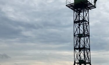 A Belarusian watch tower on the border