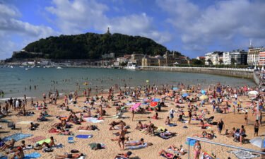 The European Union is expected to recommend on Monday that member states reinstate Covid-related travel restrictions and halt nonessential travel from the United States and five other countries. People are seen here at the Beach of the Concha in San Sebastian Guipuzkoa