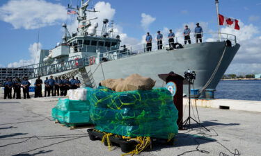 The Coast Guard on Thursday offloaded the largest amount of illegal narcotics in its history. Crew members from the HMCS Shawinigan