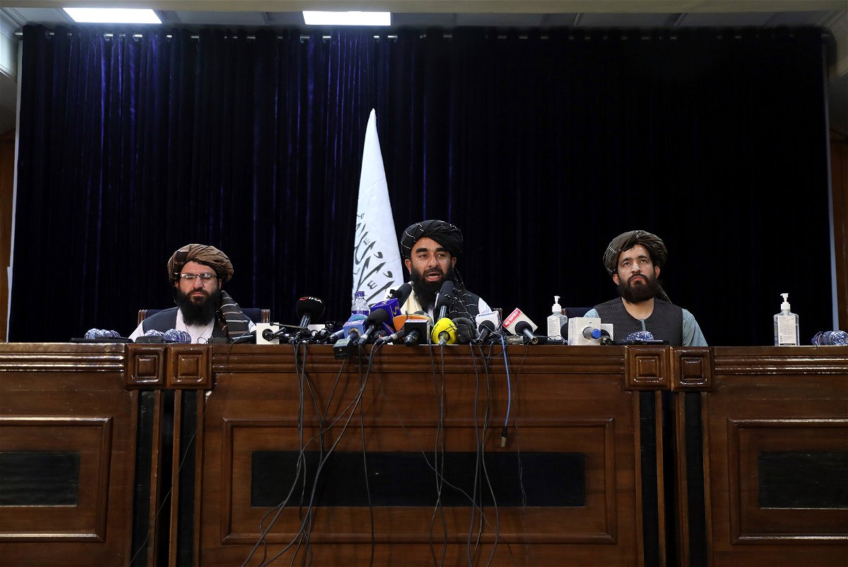 <i>Rahmat Gul/AP</i><br/>Taliban spokesman Zabihullah Mujahid