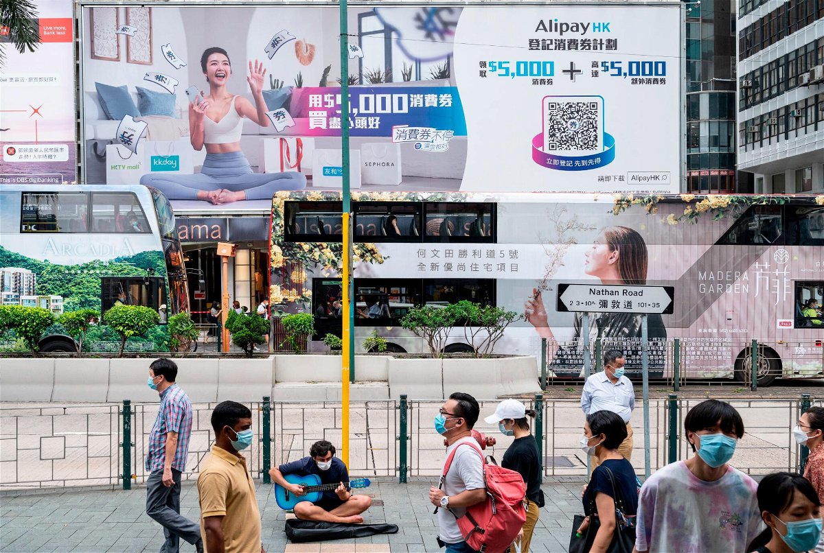 <i>Budrul Chukrut/SOPA Images/LightRocket/Getty Images</i><br/>China passed sweeping new rules about the collection and use of personal data on Friday. This image shows a commercial billboard ad of Alipay