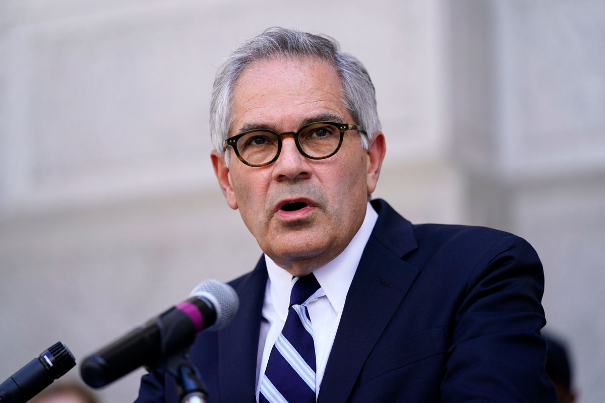 <i>Matt Rourke/AP</i><br/>District Attorney Larry Krasner said the three former detectives testified falsely under oath.