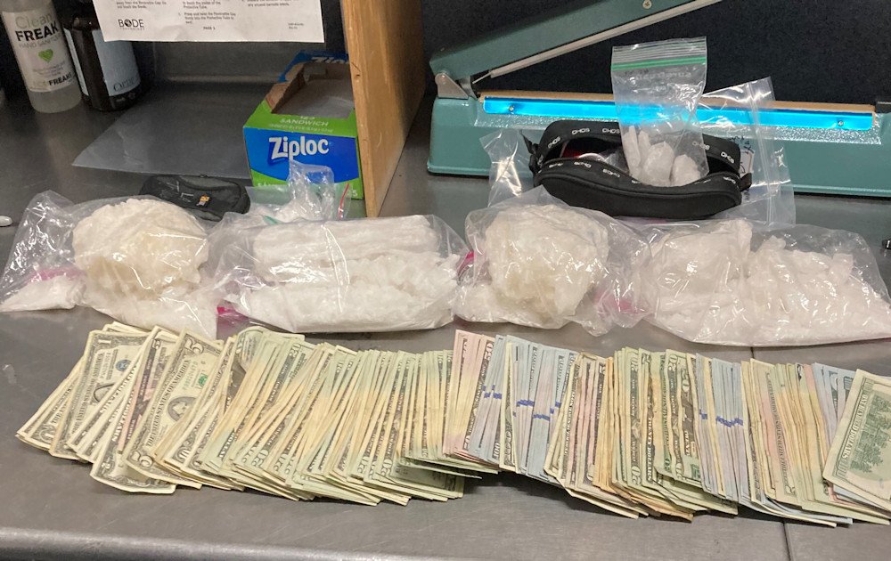 More than 4 pounds of methamphetamine, over $9,000 in cash were seized during Sisters traffic stop