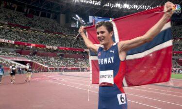 Norway's Jakob Ingebrigtsen races to men's 1500m victory