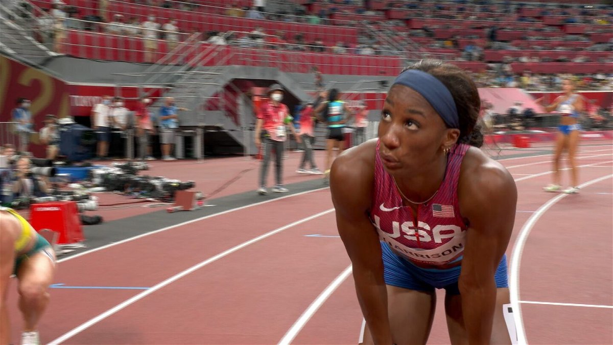 Keni Harrison takes second in 100m hurdles semi