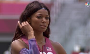 Gabby Thomas takes second in 200m heat