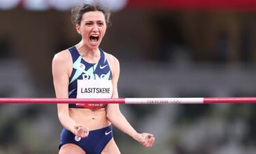 Lasitskene leaps for high jump gold