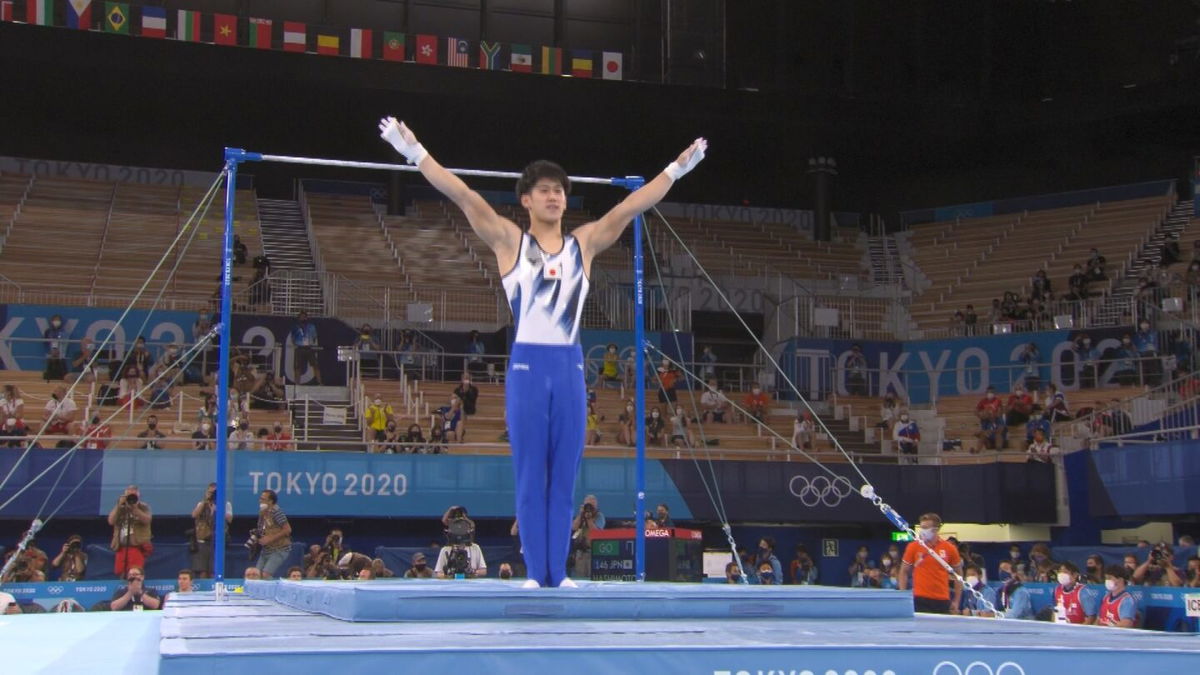 Hashimoto Daiki's textbook high bar routine