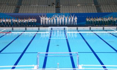 U.S. women's water polo team makes history at medal ceremony