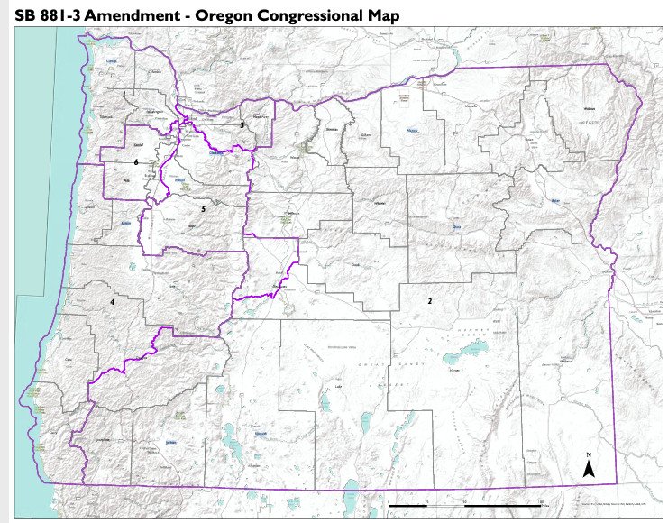 Oregon Legislature OKs new US House, legislative district boundaries on