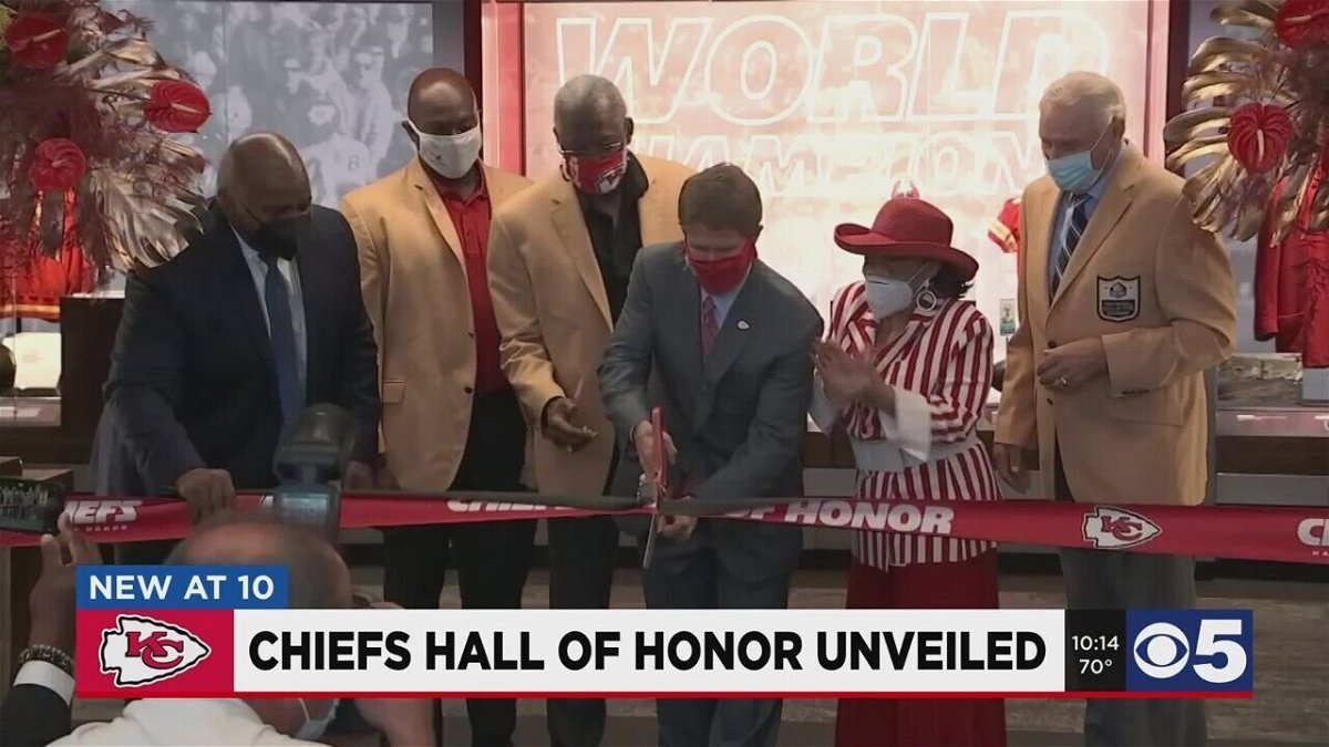 <i>KCTV/KSMO</i><br/>Former Chiefs players from every decade dating back to the 1960s helped unveil the new Chiefs Hall of Honor that underwent multimillion-dollar renovations during the off-season.
