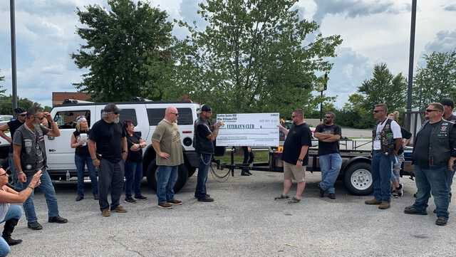 <i>WLKY</i><br/>The motorcycle club Exodus Saints partnered with Veterans Club Inc. to raise money for efforts to help reduce the suicide rates of veterans.