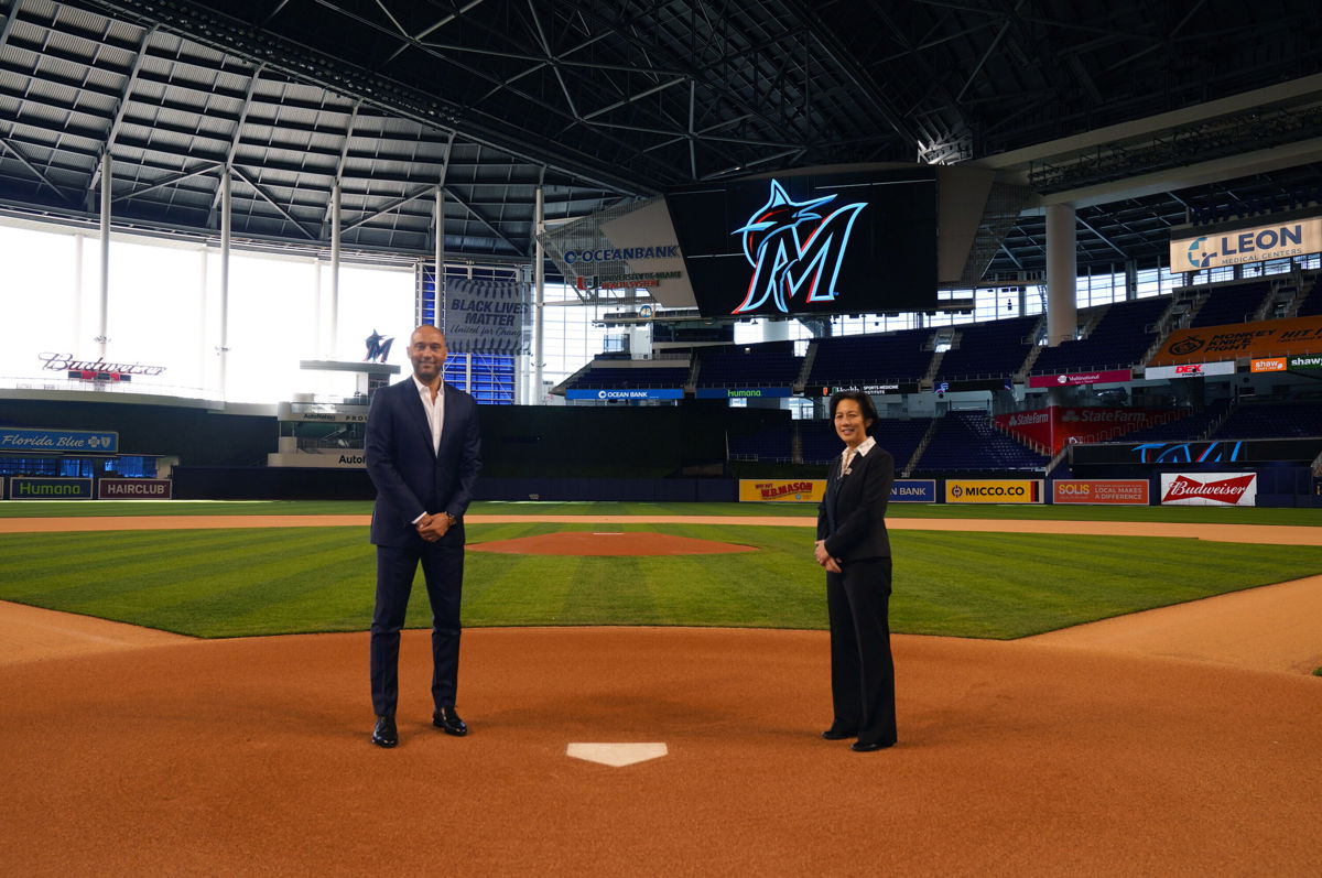 <i>Joseph Guzy/Miami Marlins Handout Photo/USA Today Sports</i><br/>Miami Marlins CEO Derek Jeter says Kim Ng was his first and only call when his team needed a new general manager.