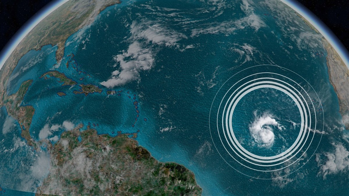 <i>CNN Weather</i><br/>Tropical Storm Sam is seen here from a satellite.
