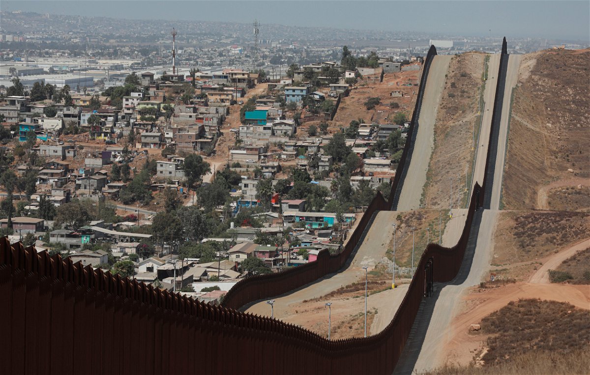 <i>Sandy Huffaker/AFP/Getty Images</i><br/>View of the US-Mexico border wall in Otay Mesa