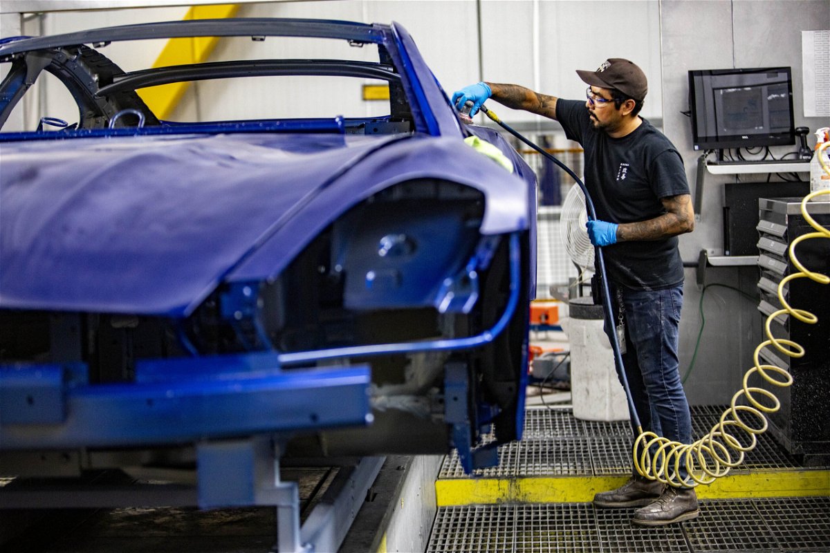 <i>Jill Connelly/Bloomberg/Getty Images</i><br/>Automakers are having trouble getting parts and raw materials. Pictured is a production line inside the Karma Automotive LLC plant in Moreno Valley