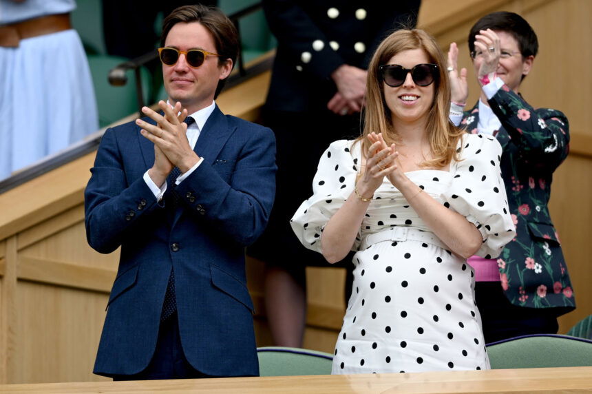 Princess Beatrice granddaughter of Queen Elizabeth II gives