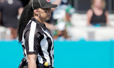 Maia Chaka was a line judge September 13 for the game between the Carolina Panthers and the New York Jets.