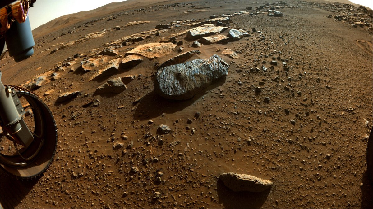 <i>JPL-Caltech/NASA</i><br/>Two Martian rock samples collected by the Perseverance rover may contain evidence of ancient water bubbles