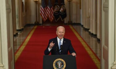 President Joe Biden speaks from the White House on ending the war in Afghanistan