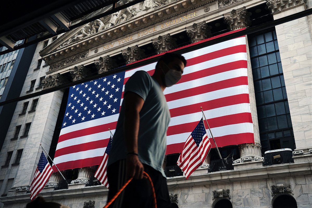 <i>Spencer Platt/Getty Images</i><br/>September is traditionally the worst of the year for stocks. People here walk by the New York Stock Exchange on September 11