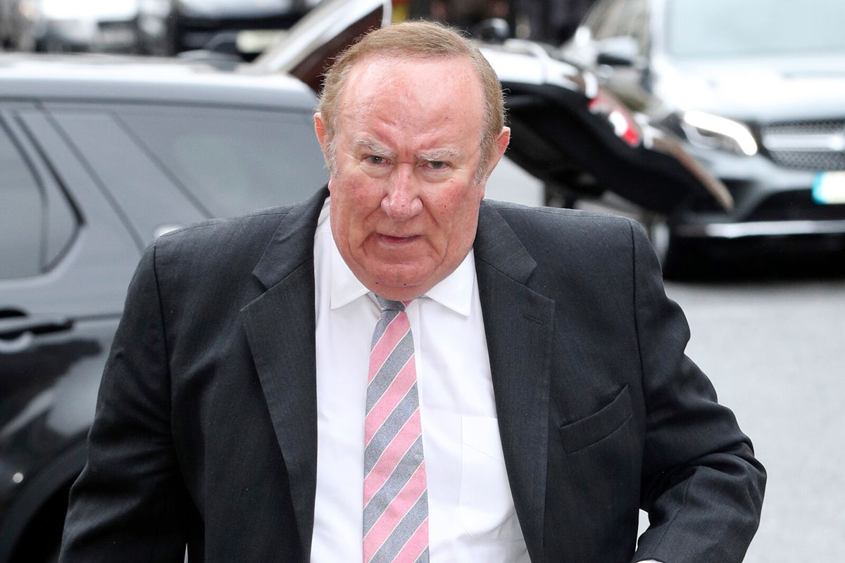 <i>Jonathan Brady/AP/FILE</i><br/>Andrew Neil arrives for the memorial service for photographer Terry O'Neill at The Grosvenor Chapel