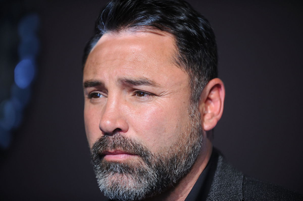 <i>Brad Barket/Getty Images North America/Getty Images</i><br/>Chairman and CEO of Golden Boy Promotions Oscar De La Hoya attends the Canelo Alvarez and Gennady Golovkin Press Tour at The Theater at Madison Square Garden on June 20