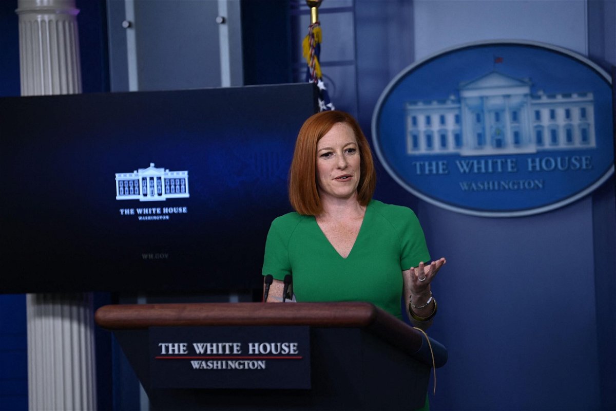 <i>BRENDAN SMIALOWSKI/AFP/Getty Images</i><br/>White House Press Secretary Jen Psaki