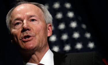 Asa Hutchinson speaks during a press conference April 2