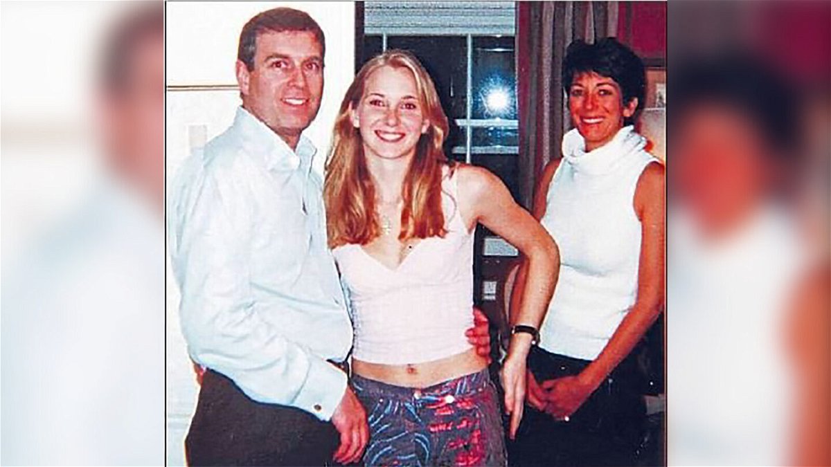 <i>Florida Southern District Court</i><br/>Photograph appearing to show Prince Andrew Duke York with Jeffrey Epstein's accuser Virgina Guifre and alleged madam Ghislaine Maxwell